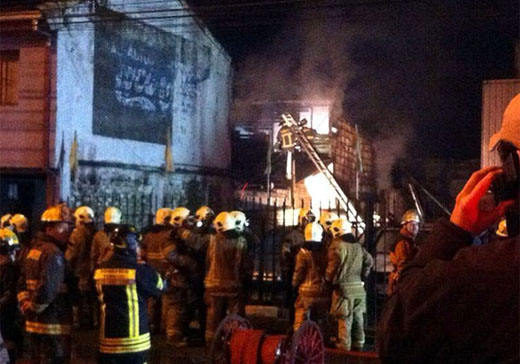 Primera Alarma de Incendio en avenida Caupolicán