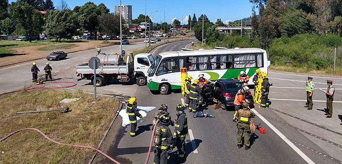 Positiva evaluación de simulacro de accidente de tránsito