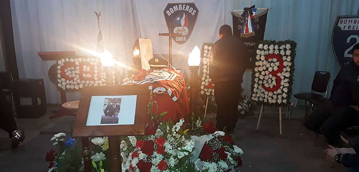 Cuerpo de Bomberos de Temuco participó en funerales del tesorero general de Freire