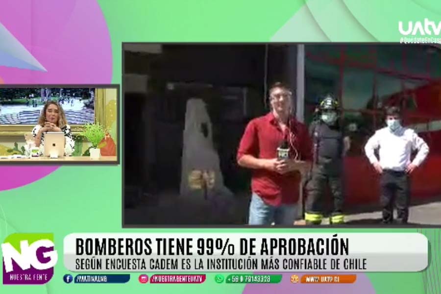 Nota UATV Temuco: Bomberos vuelve a destacar en la encuesta Cadem